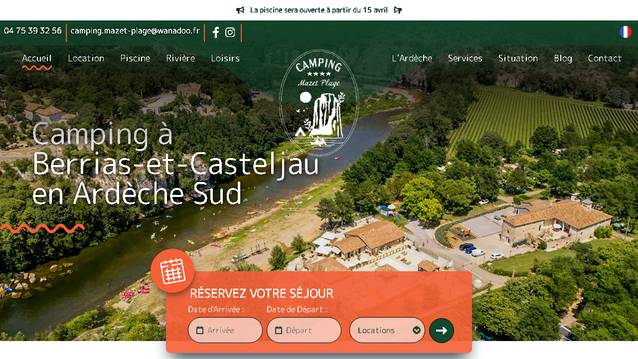 Capture d'écran de https://www.camping-mazet-plage.com/